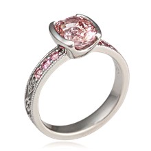 Love Symbol Millegrain Engagement Ring